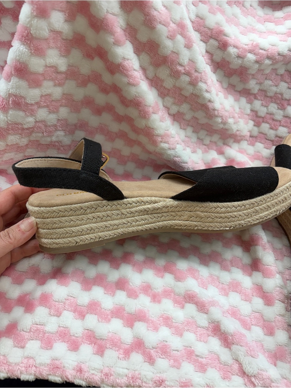 Black Open-Toe Strap Women's Sandals - Picture 3 of 4